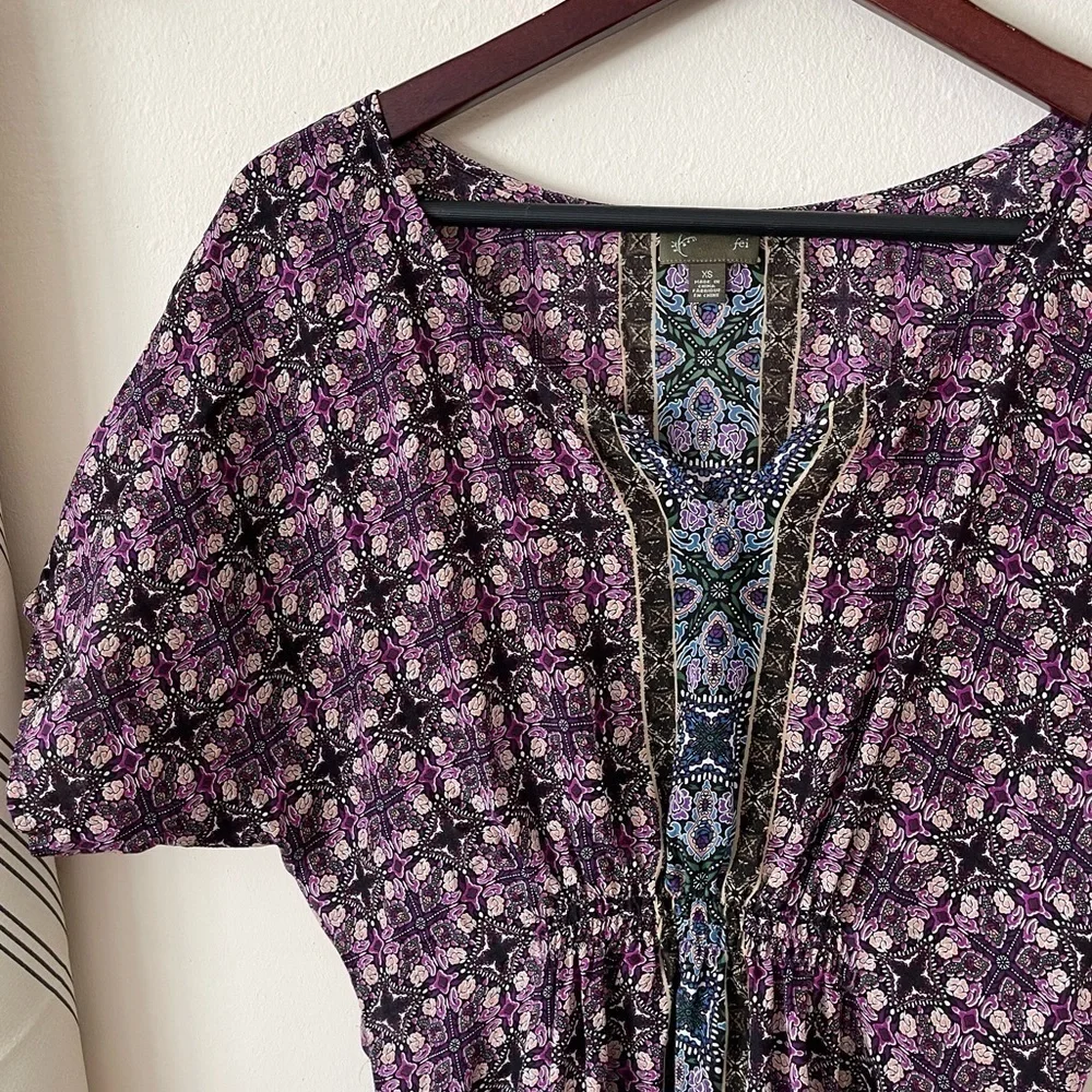 Anthropologie Fei Pensethelia Silk Tunic Top
